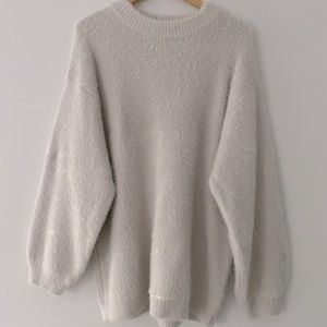 Emma Knudsen Tunic Length Cream Sweater